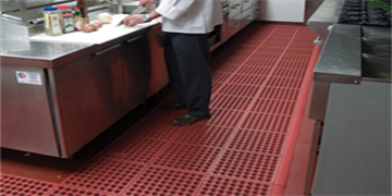 食堂餐厅厨房地垫有几种材质?四种不同材质地垫大比拼