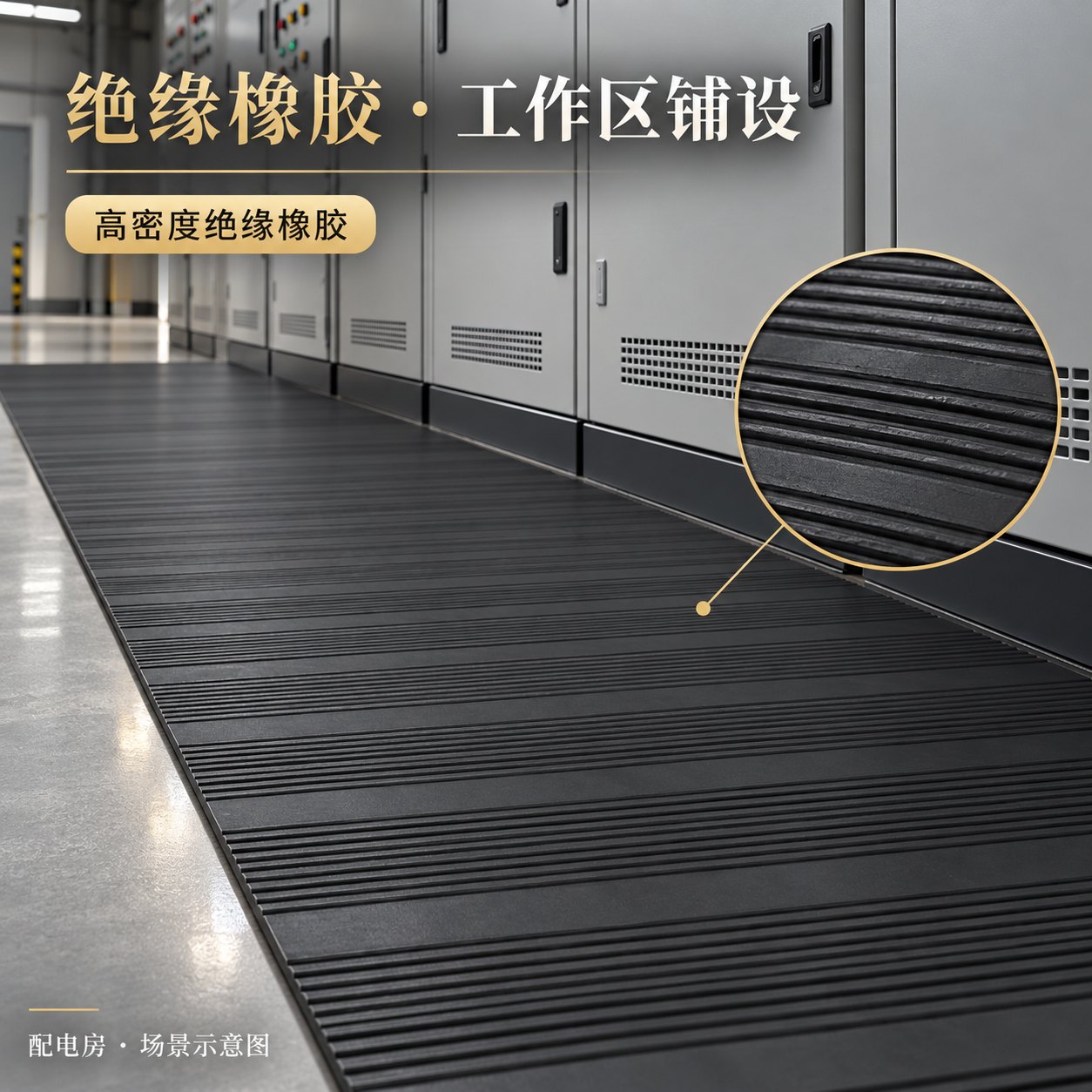 绝缘橡胶材质，用于电气工作区域